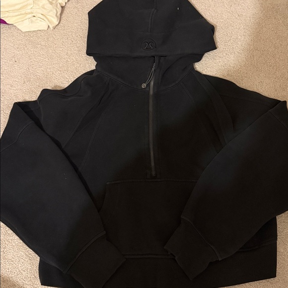 lululemon athletica black scuba half zip and scuba joggers Set - Picture 2 of 5